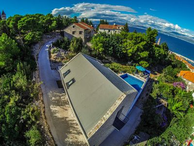 Island Brac Stone Villa with Indoor and Outdoor Swimming Pool in Sutivan