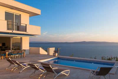 Luxury Villa in Gornja Podgora with Panoramic View on Sea and Makarska Riviera Islands