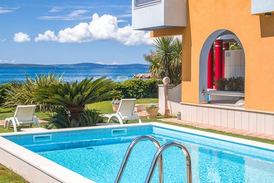 Exclusive Colorful Beach Villa with Pool near Split