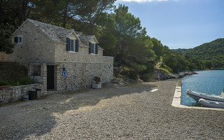 Adorable Dalmatian Beachfront House in Secluded Bay in Brac Island