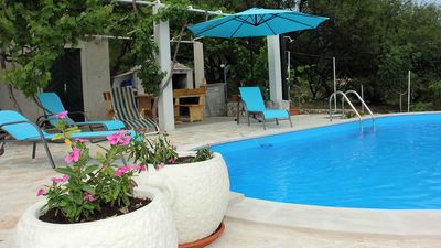 Lovely House with Pool above Famous Beach Zlatni Rat Bol; Brac Island
