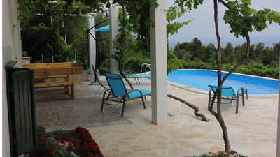 Lovely House with Pool above Famous Beach Zlatni Rat Bol; Brac Island