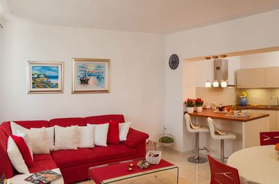 Adorable Beachfront Villa with Pool and Beautiful Garden with Barbecue near Rogoznica