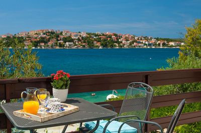 Adorable Beachfront Villa with Pool and Beautiful Garden with Barbecue near Rogoznica