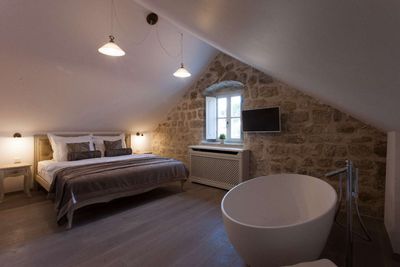 Luxury Stone Villa with Heated Swimming Pool and Outdoor Jacuzzi in Heart of Town Cavtat