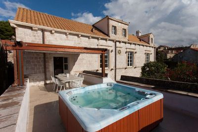 Luxury Stone Villa with Heated Swimming Pool and Outdoor Jacuzzi in Heart of Town Cavtat