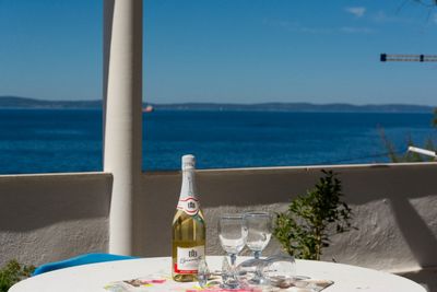 Lovely seafront holiday home with panoramic sea view near Split