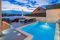 Attractive Villa with Beautiful Garden Pool and Marvelous Sea View near Rogoznica