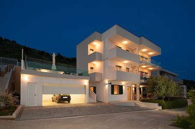 Attractive Villa with Beautiful Garden, Pool and Marvelous Sea View near Rogoznica