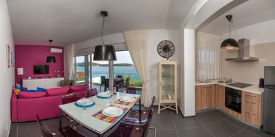 Attractive Villa with Beautiful Garden, Pool and Marvelous Sea View near Rogoznica