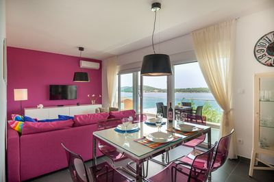 Attractive Villa with Beautiful Garden, Pool and Marvelous Sea View near Rogoznica