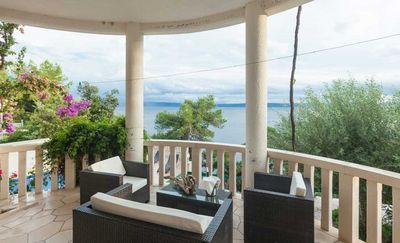 Large Seafront Holiday House with Pool and Large Outdoor Terrace; island Brac