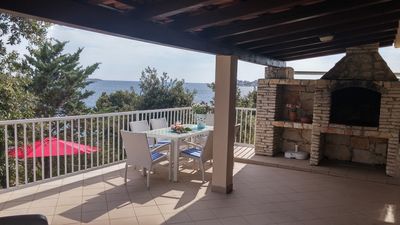 Beachfront House in Sevid; Rogoznica Riviera 