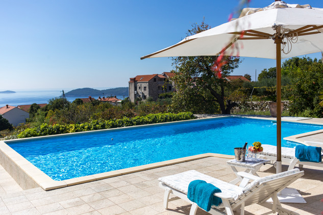 Lovely Holiday House with Private Pool and Sea View in Orasac