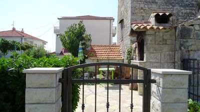 Charming House in Front of Beautiful Pebble Beach in the Heart of Trogir Riviera