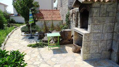 Charming House in Front of Beautiful Pebble Beach in the Heart of Trogir Riviera