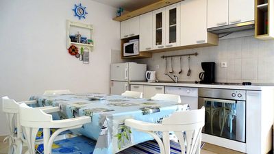 Charming House in Front of Beautiful Pebble Beach in the Heart of Trogir Riviera