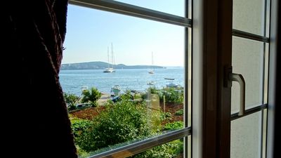 Charming House in Front of Beautiful Pebble Beach in the Heart of Trogir Riviera
