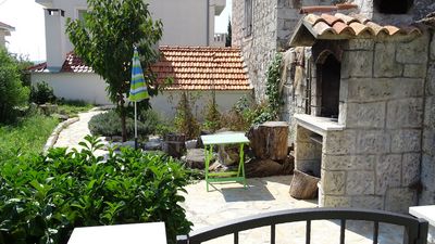Charming House in Front of Beautiful Pebble Beach in the Heart of Trogir Riviera
