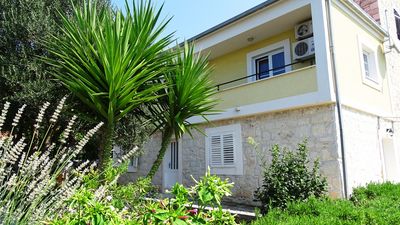 Charming House in Front of Beautiful Pebble Beach in the Heart of Trogir Riviera