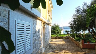 Charming House in Front of Beautiful Pebble Beach in the Heart of Trogir Riviera