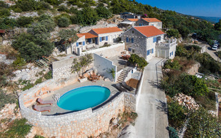 Unique Stone Villa with Pool and Stunning Sea Views in Zavala, Island Hvar