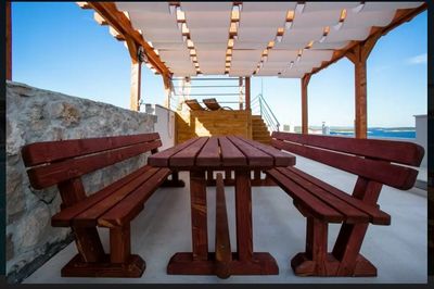 Seafront Holiday House with Pool Private Beach and Boat Mooring 