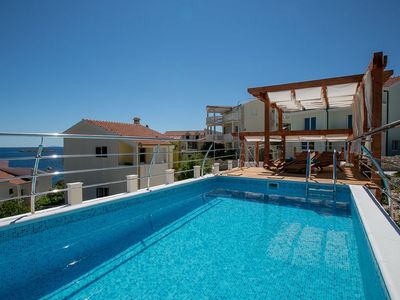 Seafront Holiday House with Pool Private Beach and Boat Mooring 