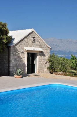 Holiday House with Pool in Pucisca Island Brac