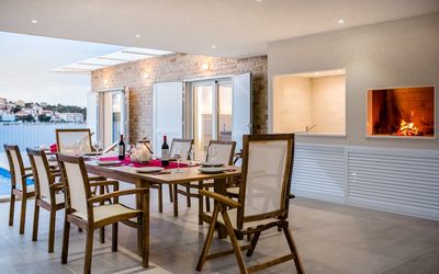 Luxury Beachfront Villa in Rogoznica with Beautiful Terrace and Private Pool 