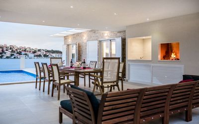 Luxury Beachfront Villa in Rogoznica with Beautiful Terrace and Private Pool 