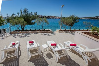 Luxury Beachfront Villa in Rogoznica with Beautiful Terrace and Private Pool 