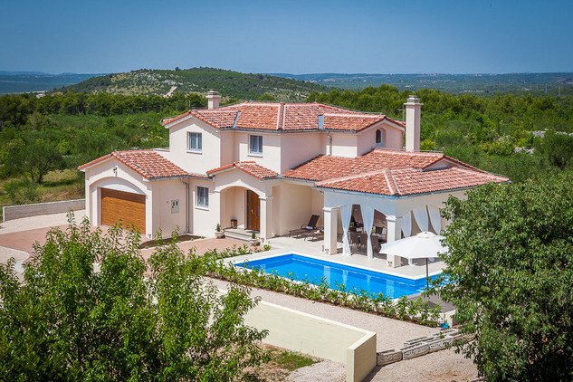 Sea View Villa with Pool and Boat Mooring in Riviera Sibenik