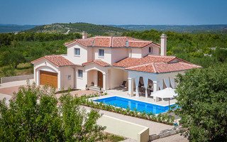 Sea View Villa with Pool and Boat Mooring in Riviera Sibenik