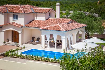 Sea View Villa with Pool and Boat Mooring in Riviera Sibenik