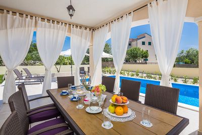 Sea View Villa with Pool and Boat Mooring in Riviera Sibenik