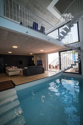 Island Brac Stone Villa with Indoor and Outdoor Swimming Pool in Sutivan