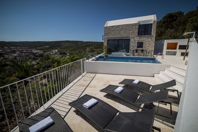 Island Brac Stone Villa with Indoor and Outdoor Swimming Pool in Sutivan