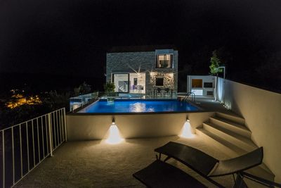 Island Brac Stone Villa with Indoor and Outdoor Swimming Pool in Sutivan