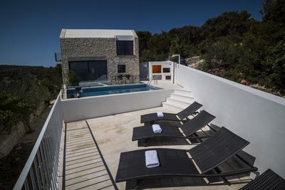 Island Brac Stone Villa with Indoor and Outdoor Swimming Pool in Sutivan