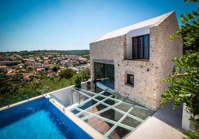 Island Brac Stone Villa with Indoor and Outdoor Swimming Pool in Sutivan