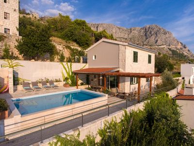 Traditional Dalmatian Sea View Stone Villa with Pool Makarska Riviera