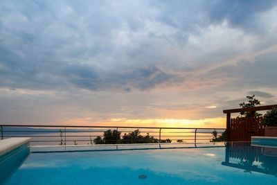 Traditional Dalmatian Sea View Stone Villa with Pool Makarska Riviera