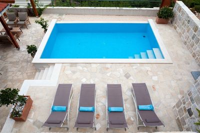 Traditional Dalmatian Sea View Stone Villa with Pool Makarska Riviera