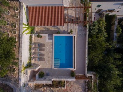 Traditional Dalmatian Sea View Stone Villa with Pool Makarska Riviera
