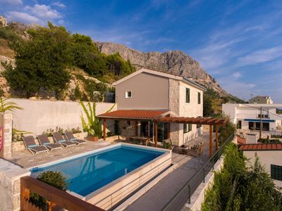 Traditional Dalmatian Sea View Stone Villa with Pool Makarska Riviera