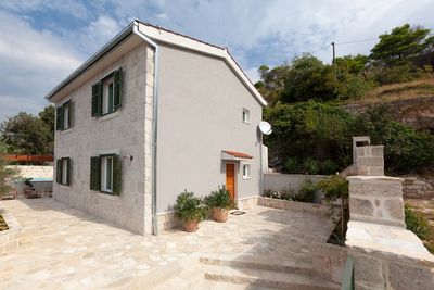 Traditional Dalmatian Sea View Stone Villa with Pool Makarska Riviera