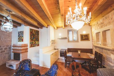 Stylish Stone Villa with Outdoor Jacuzzi in Hvar Town Center