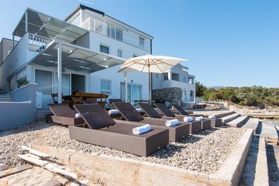 Seafront 4 Bedroom Apartment with Private Beach, Terrace and Jacuzzi  in Peljesac 