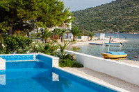 Delightful Beachfront Villa with Pool with Heating Possibility near Rogoznica